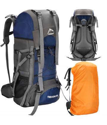Рюкзак туристичний Springos 90 л CS0130 Navy Синій/Сірий